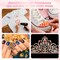 2000 Pieces Flat Back Gems Rhinestones 6 Sizes (1.5-6 Mm) Round Crystal Rhinestones with Pick up Tweezer and Rhinestones Picking Pen for Crafts Nail Clothes Shoes Bags DIY Art (Orange)